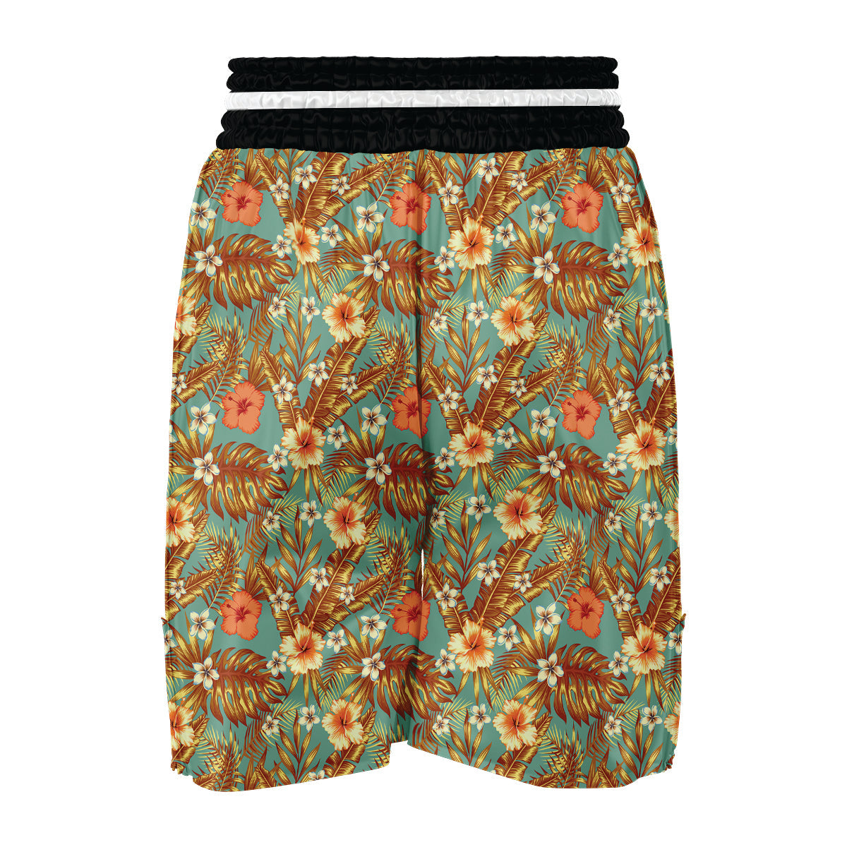 Abstract Tropical Plumeria Boxing Shorts-grizzshop