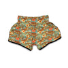 Abstract Tropical Plumeria Muay Thai Boxing Shorts-grizzshop