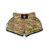 Abstract Tropical Plumeria Muay Thai Boxing Shorts-grizzshop