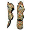 Abstract Tropical Plumeria Muay Thai Shin Guards-grizzshop