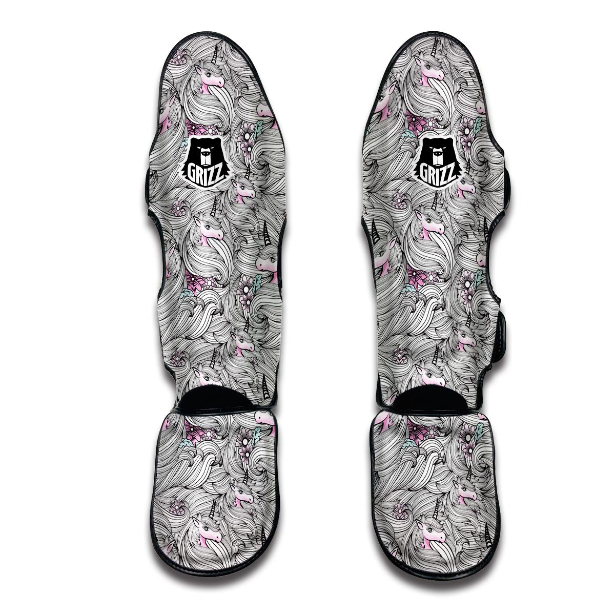 Abstract Unicorn Muay Thai Shin Guards-grizzshop