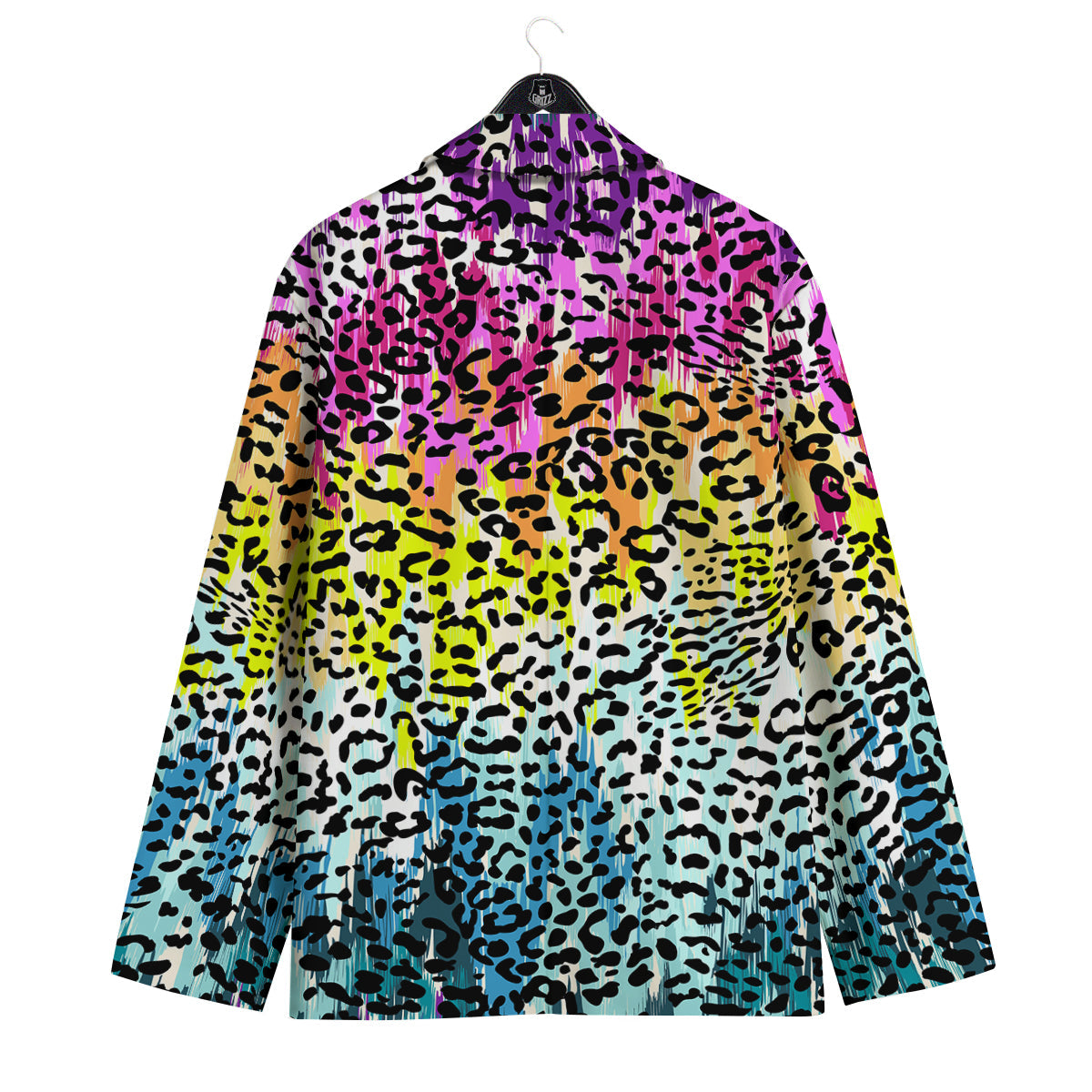 Abstract Vintage Colorful Leopard Print Men's Sport Coat-grizzshop