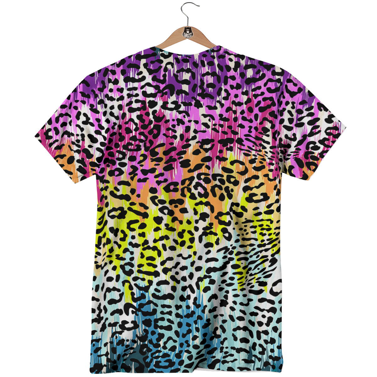 Abstract Vintage Colorful Leopard Print T-Shirt-grizzshop