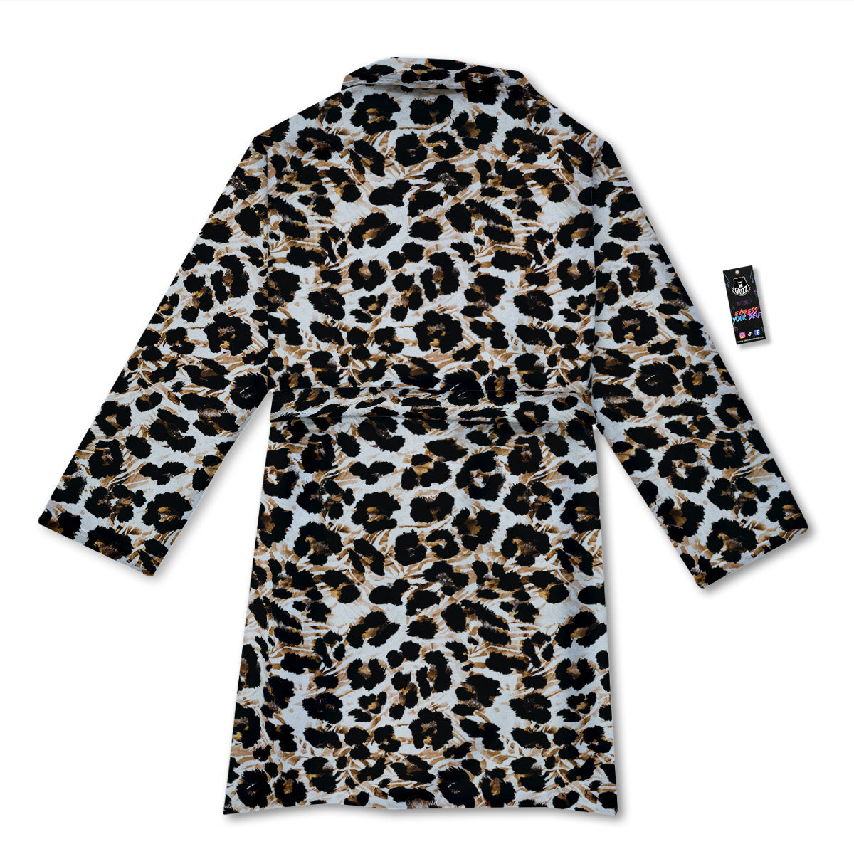 Abstract Watercolor Leopard Print Pattern Bathrobe-grizzshop