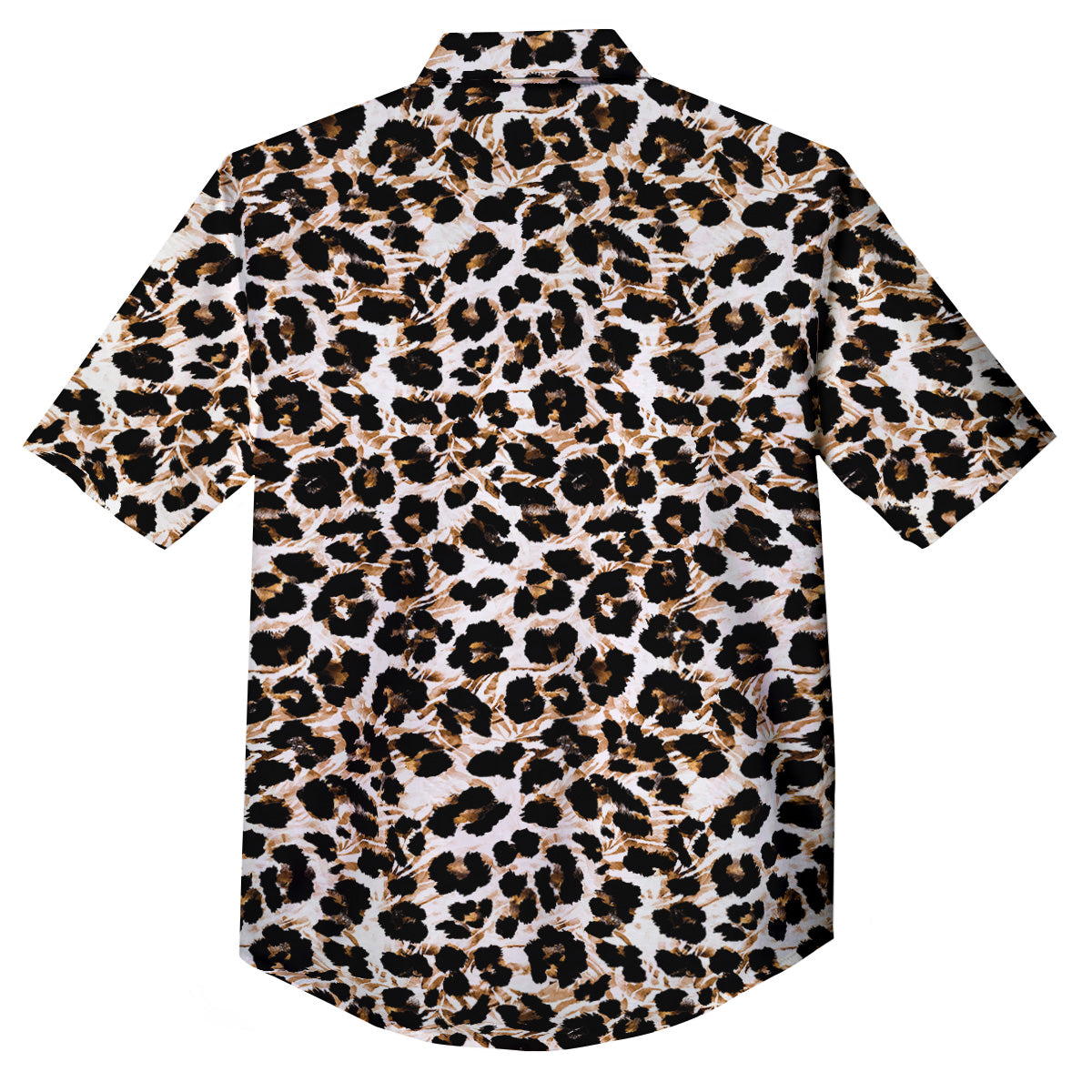 Abstract Watercolor Leopard Print Pattern Button Up Shirt-grizzshop
