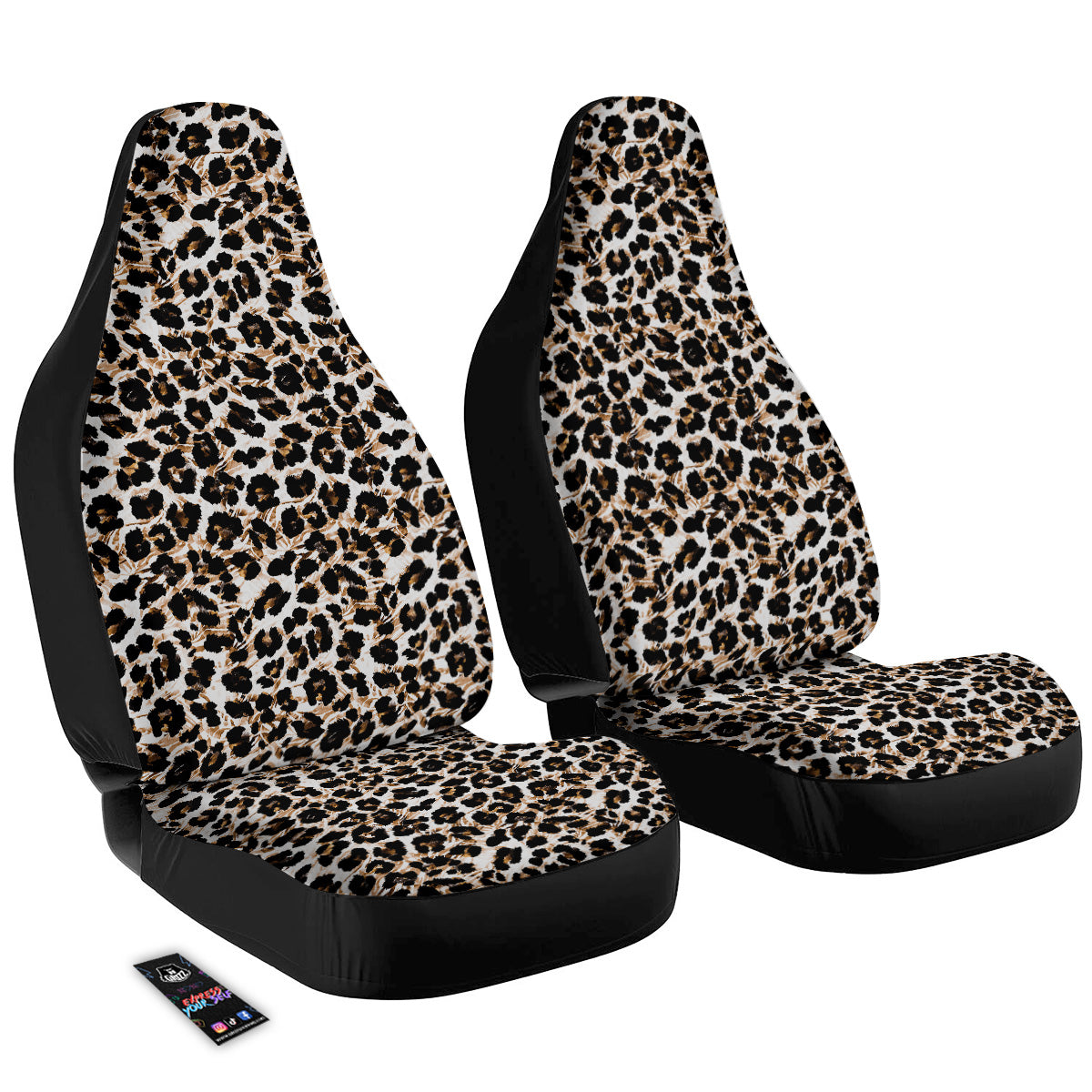 Abstract Watercolor Leopard Print Pattern Car Seat Covers-grizzshop