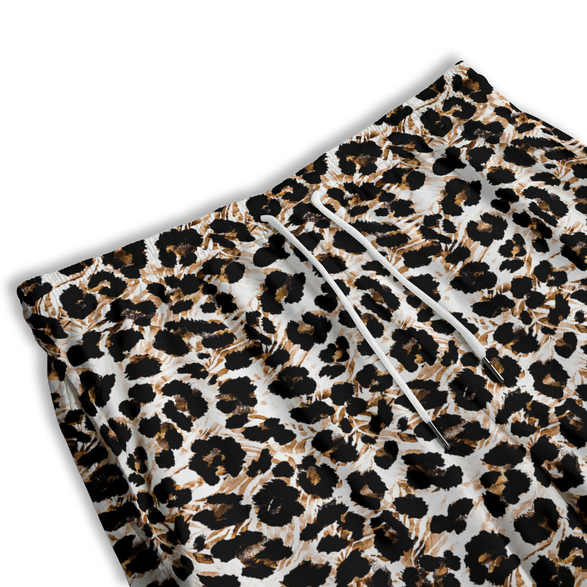 Abstract Watercolor Leopard Print Pattern Men's Athletic Shorts