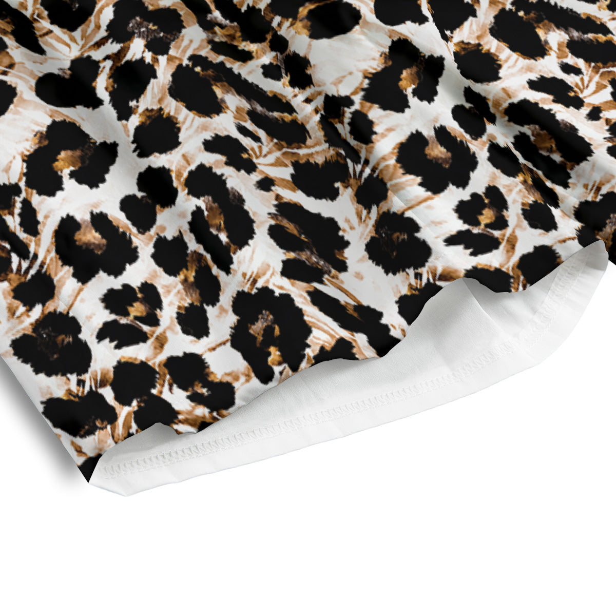 Abstract Watercolor Leopard Print Pattern Men's Athletic Shorts