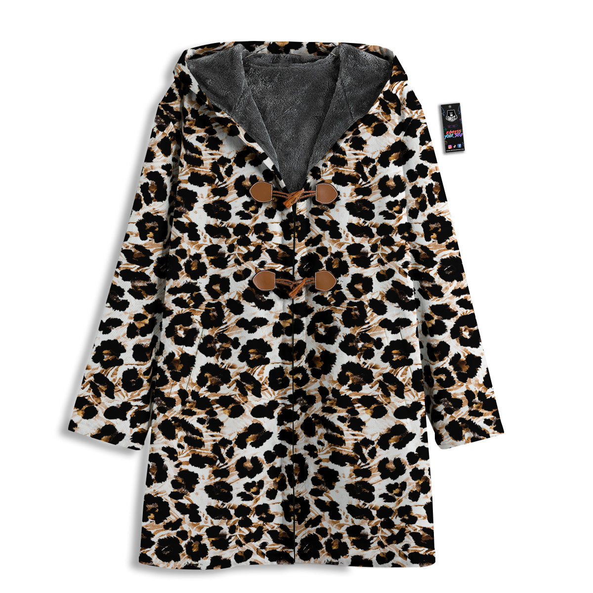 Abstract Watercolor Leopard Print Pattern Men's Windbreaker Jacket-grizzshop