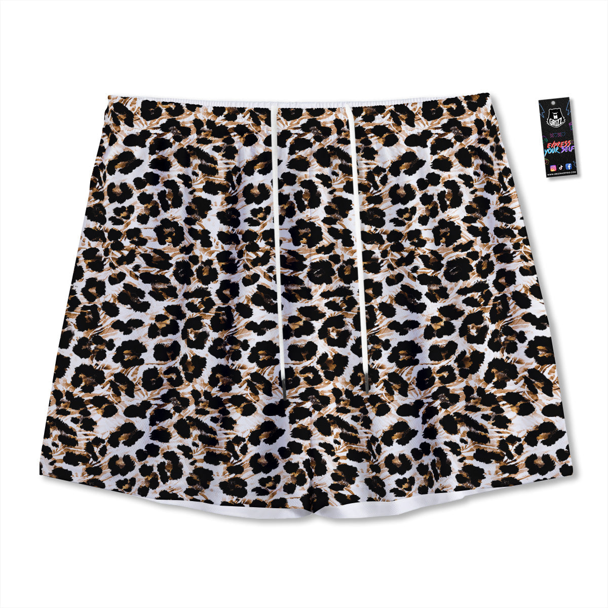 Bee Flower Print Pattern Mesh Shorts