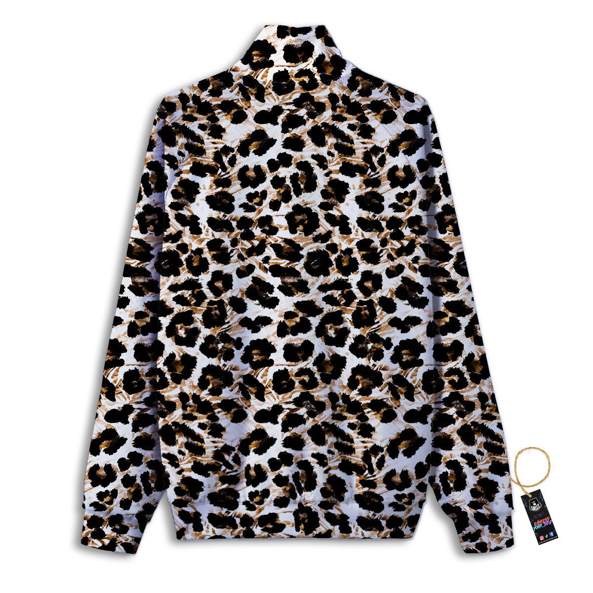 Abstract Watercolor Leopard Print Pattern Track Jacket-grizzshop