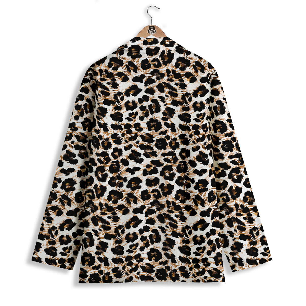 Abstract Watercolor Leopard Print Pattern Women's Blazer-grizzshop