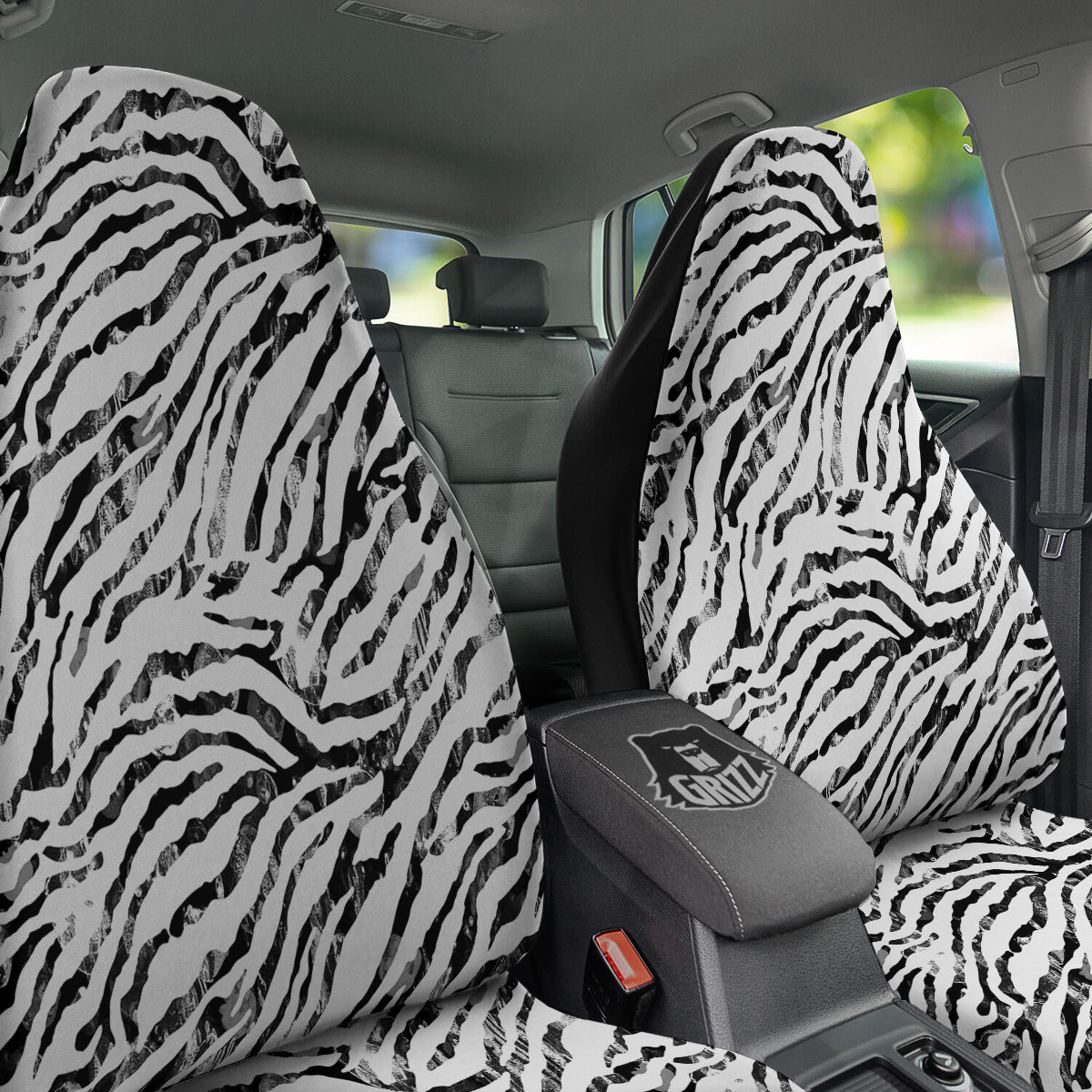 Abstract Watercolor Tie Dye Zebra Print Car Seat Covers-grizzshop