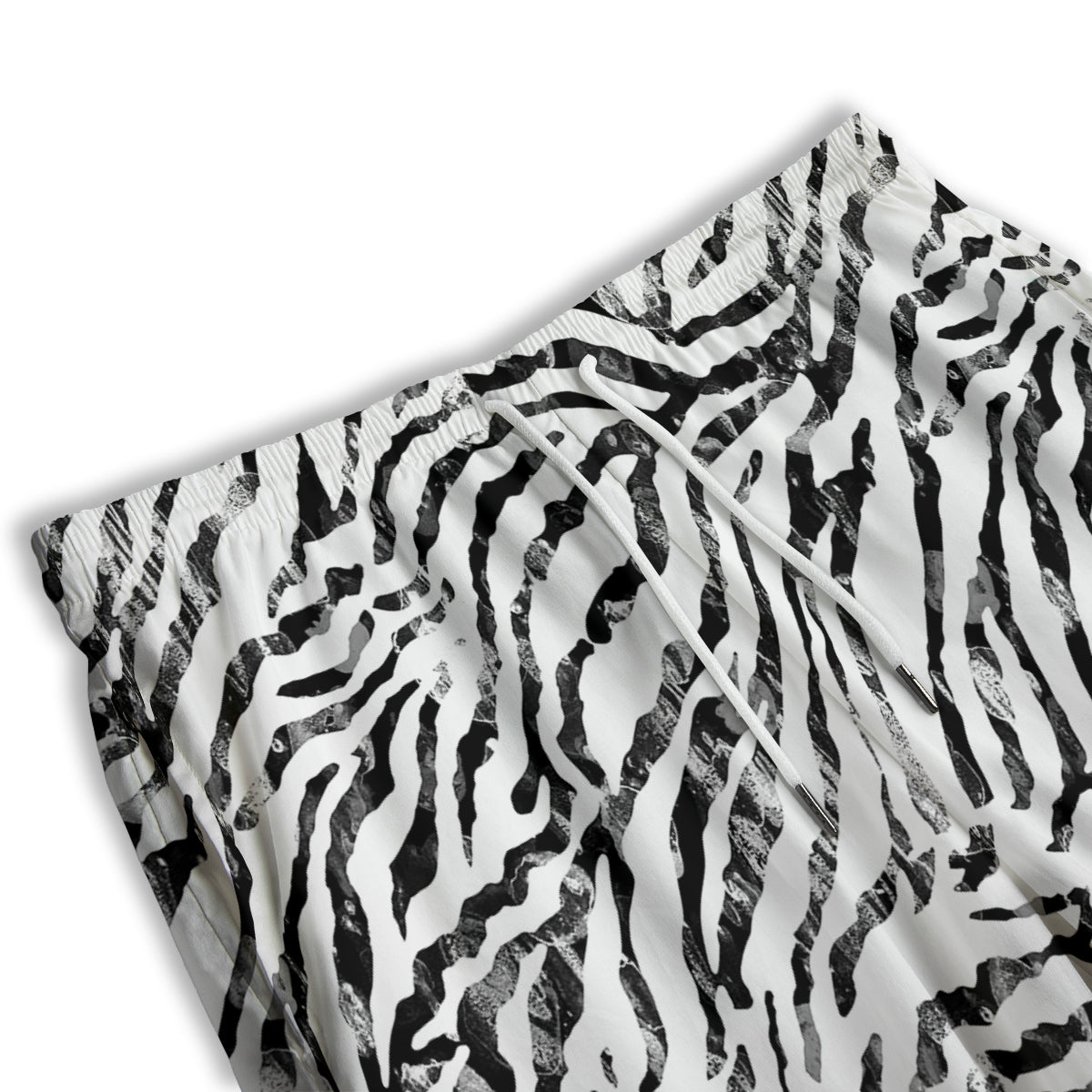 Abstract Watercolor Tie Dye Zebra Print Men's Athletic Shorts