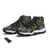 Abstract Zigzag Colorful Graffiti Style Print Pattern Black Bball Shoes-grizzshop