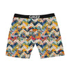 Abstract Zigzag Colorful Graffiti Style Print Pattern Boxer Briefs-grizzshop