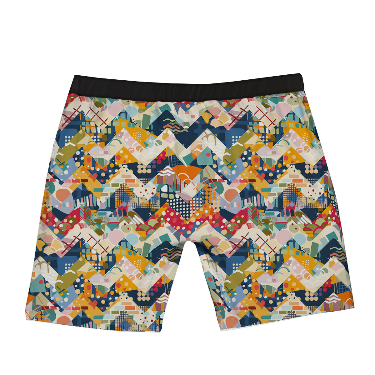 Abstract Zigzag Colorful Graffiti Style Print Pattern Boxer Briefs-grizzshop