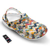 Abstract Zigzag Colorful Graffiti Style Print Pattern Clog-grizzshop