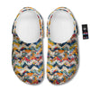 Abstract Zigzag Colorful Graffiti Style Print Pattern Clog-grizzshop