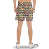 Abstract Zigzag Colorful Graffiti Style Print Pattern Men's Gym Shorts-grizzshop