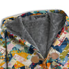 Abstract Zigzag Colorful Graffiti Style Print Pattern Men's Windbreaker Jacket-grizzshop