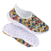 Abstract Zigzag Colorful Graffiti Style Print Pattern Nurse Shoes-grizzshop