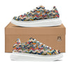 Abstract Zigzag Colorful Graffiti Style Print Pattern Platform Shoes-grizzshop