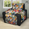 Abstract Zigzag Colorful Graffiti Style Print Pattern Recliner Protector-grizzshop