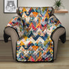 Abstract Zigzag Colorful Graffiti Style Print Pattern Recliner Protector-grizzshop