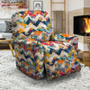 Abstract Zigzag Colorful Graffiti Style Print Pattern Recliner Slipcover-grizzshop