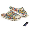 Abstract Zigzag Colorful Graffiti Style Print Pattern Sandals-grizzshop