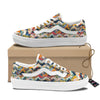 Abstract Zigzag Colorful Graffiti Style Print Pattern Skate Shoes-grizzshop