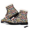 Abstract Zigzag Colorful Graffiti Style Print Pattern Winter Boots-grizzshop