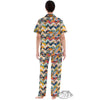 Abstract Zigzag Colorful Graffiti Style Print Pattern Women's Pajamas Set-grizzshop