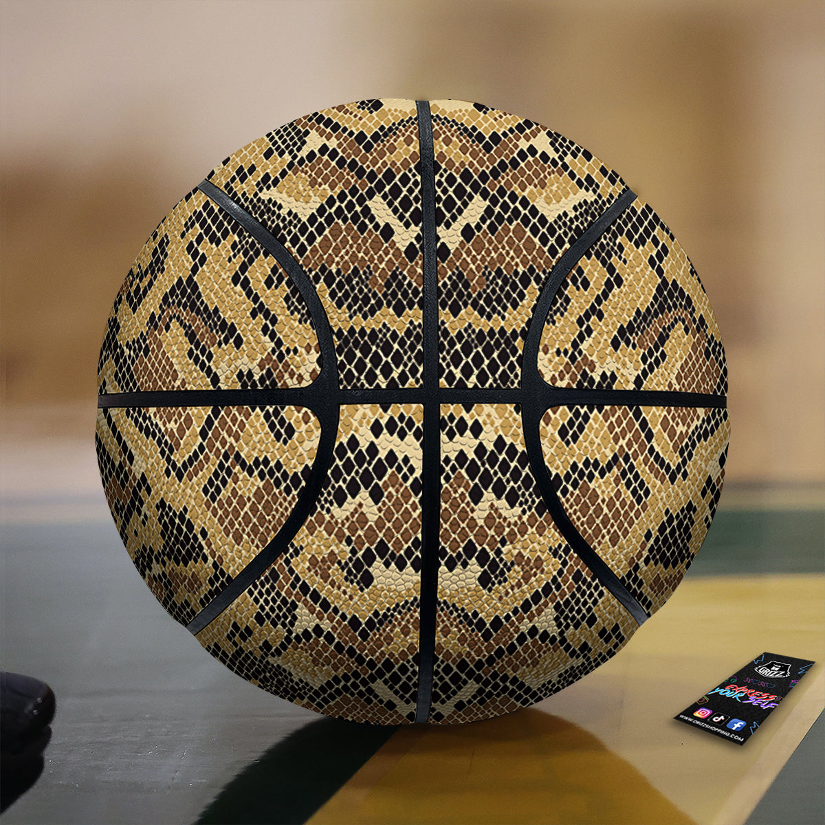 Abstract Snake Skin Print Basketball