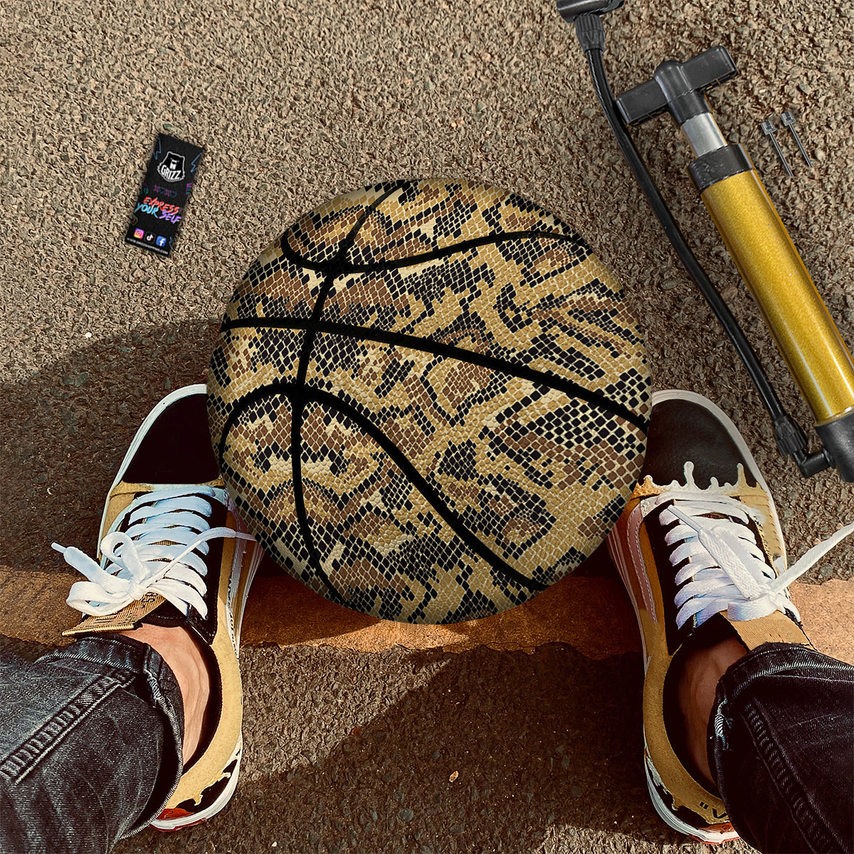 Abstract Snake Skin Print Basketball