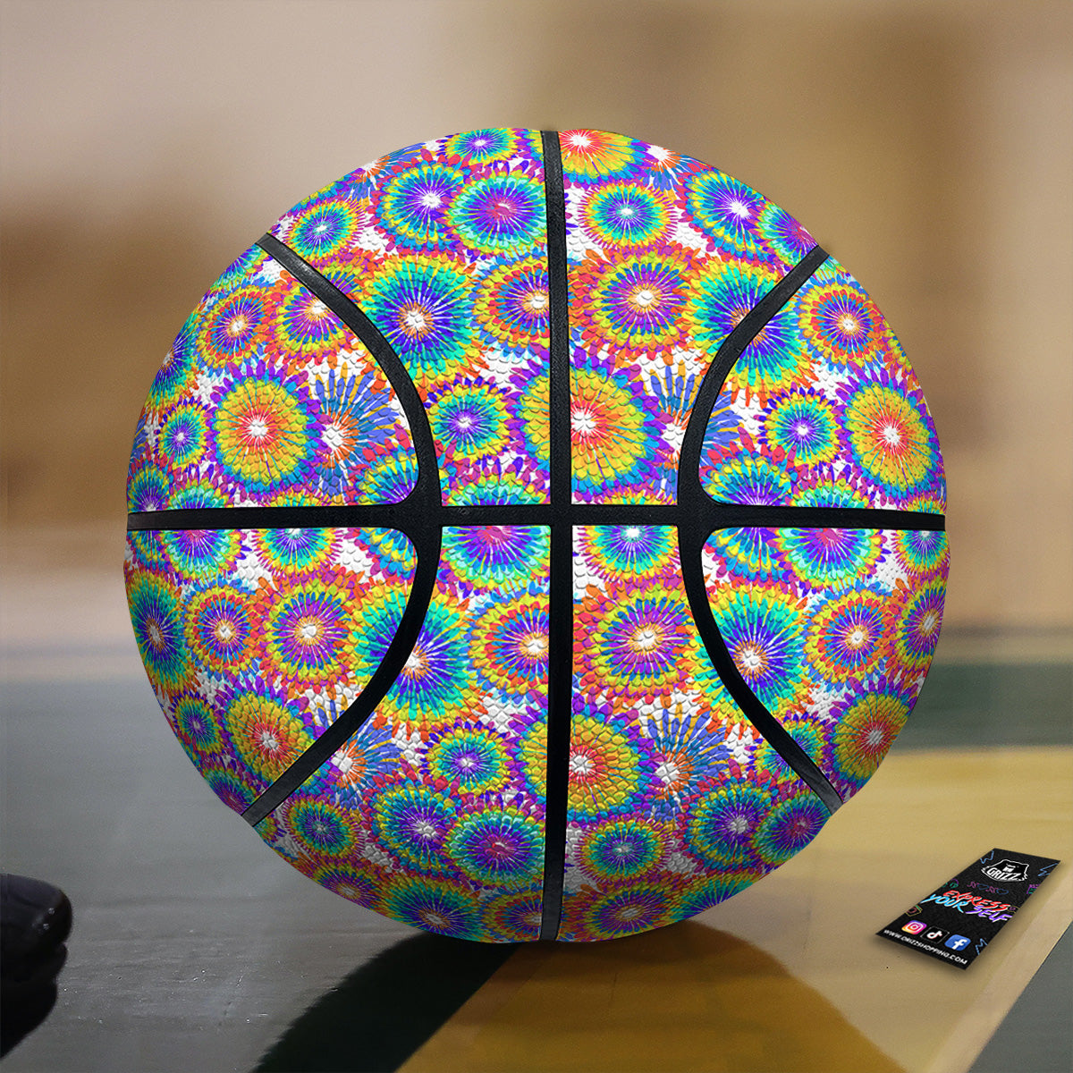 Abstract Sunflower Colorful Print Pattern Basketball