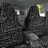 Accounting Word Print Car Seat Covers-grizzshop