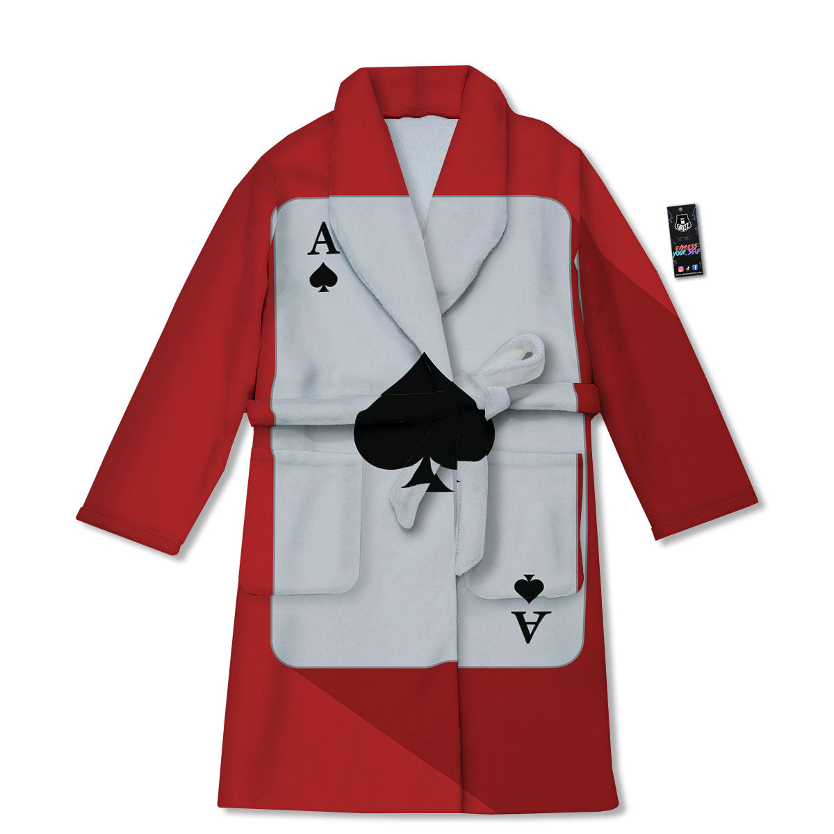 Ace Cards Print Bathrobe-grizzshop