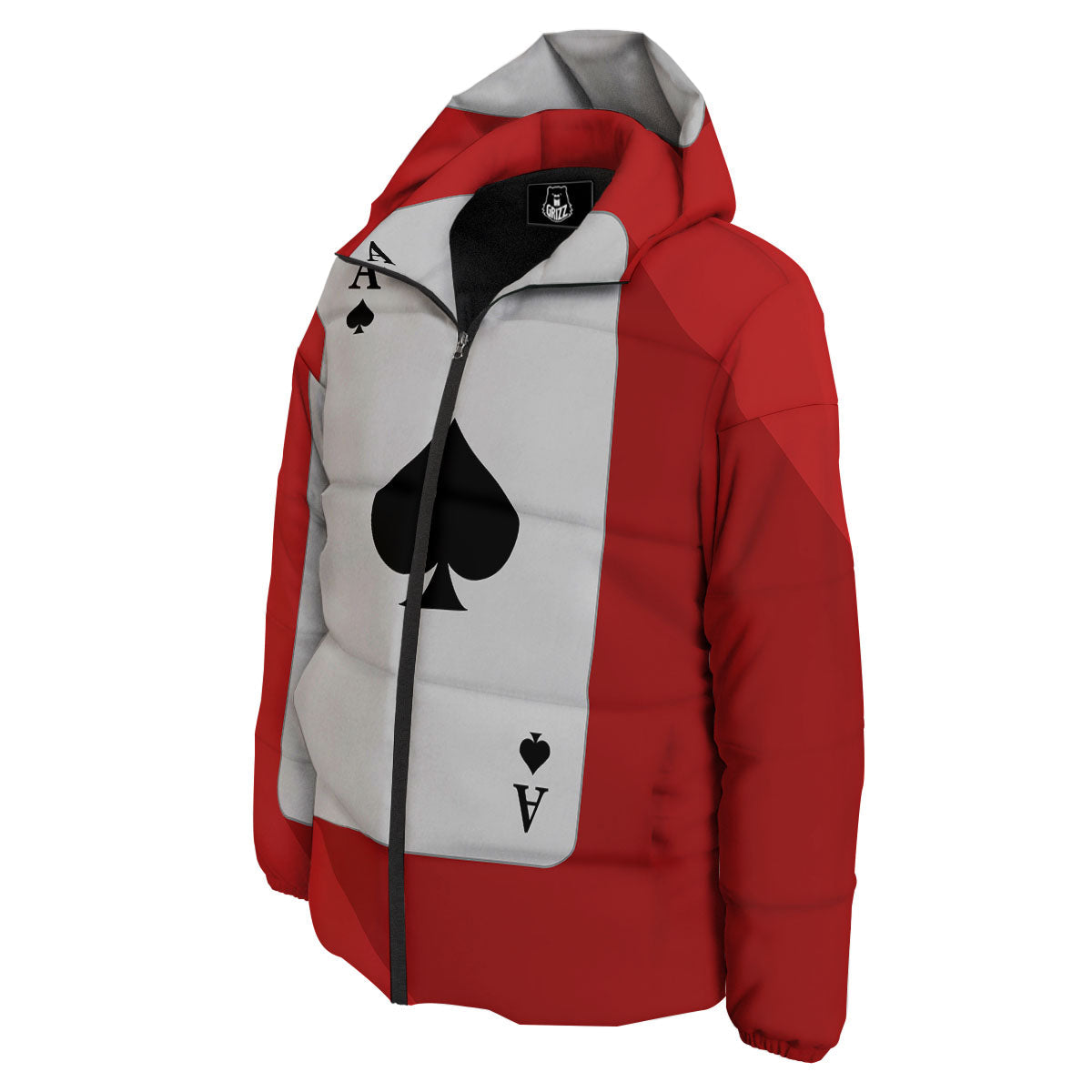 Ace Cards Print Down Jacket-grizzshop