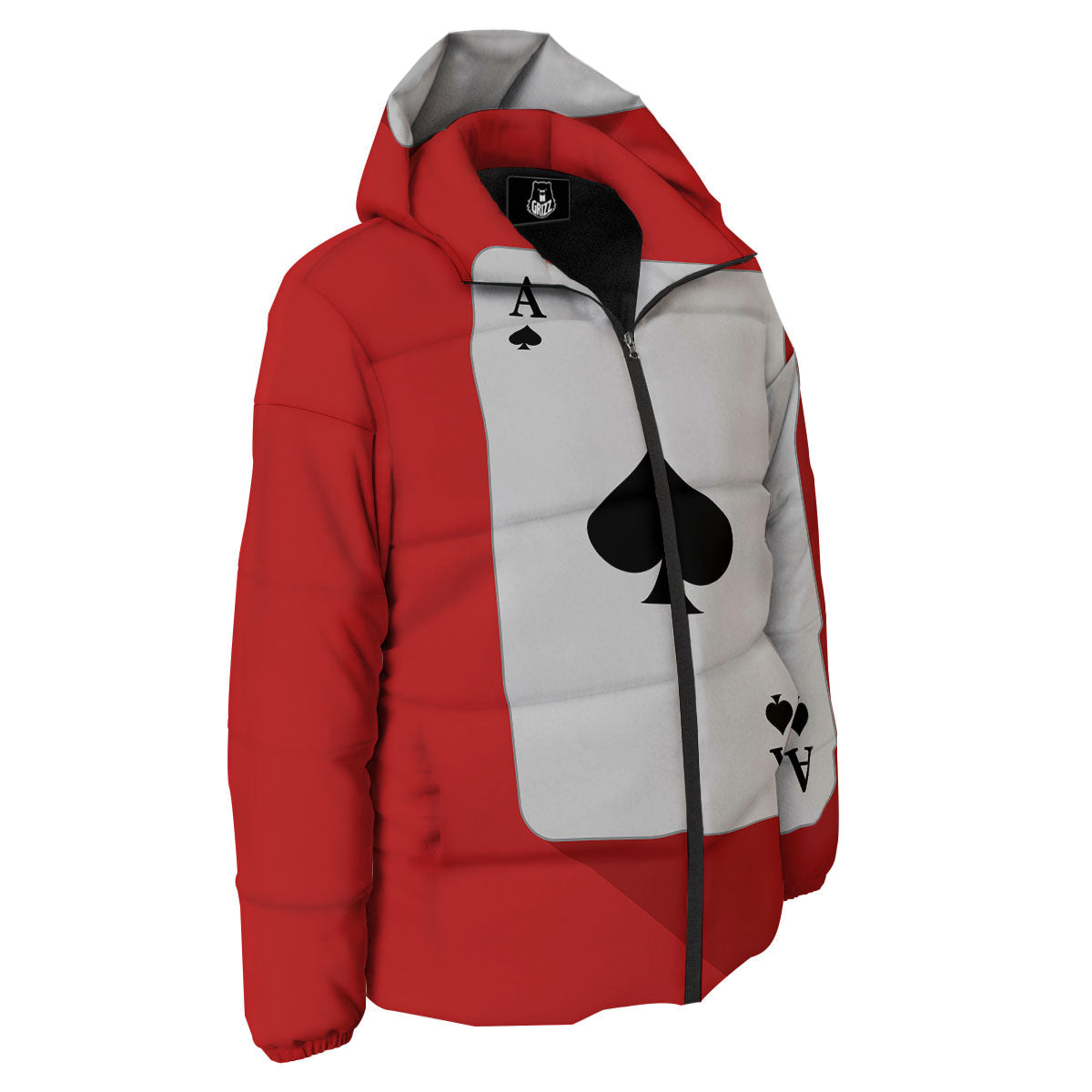 Ace Cards Print Down Jacket-grizzshop