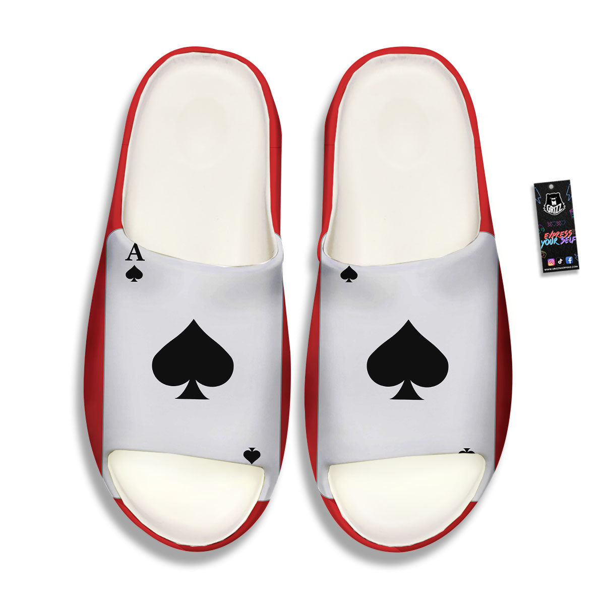 Ace Cards Print Sandals-grizzshop