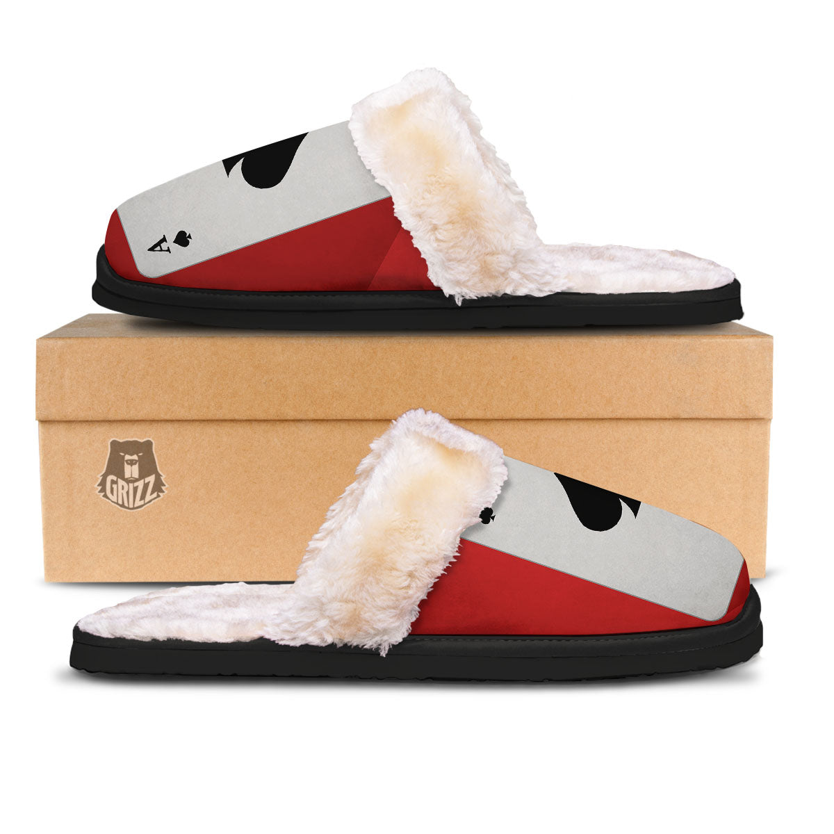 Ace Cards Print Slippers-grizzshop