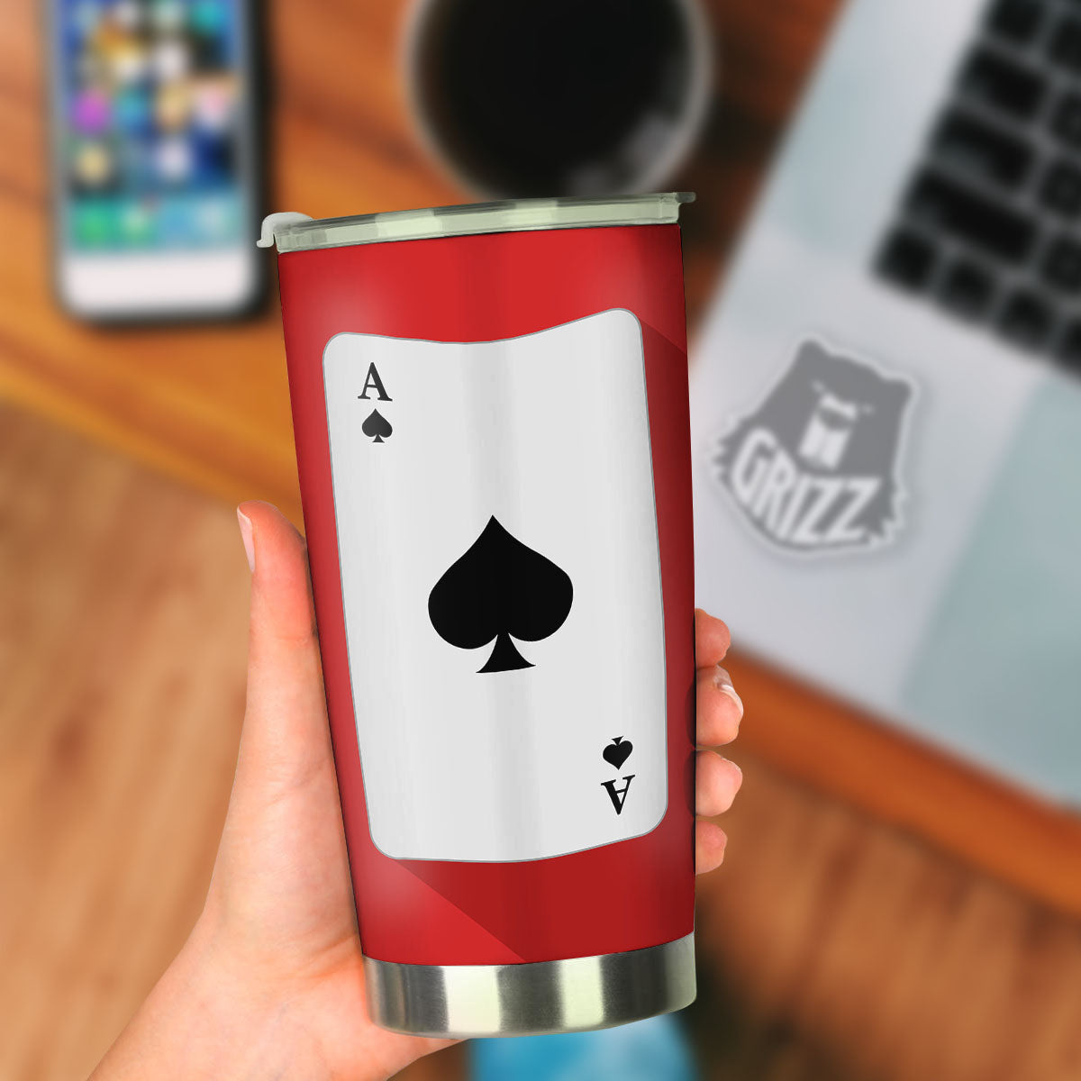 Ace Cards Print Tumbler-grizzshop