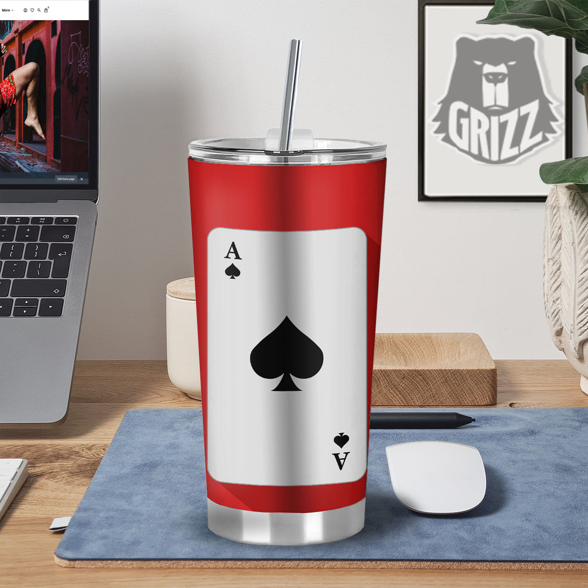 Ace Cards Print Tumbler-grizzshop