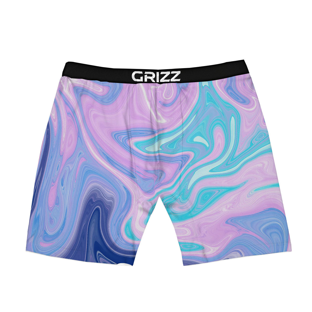 Acid Melt Blue And Pink Print Boxer Briefs-grizzshop