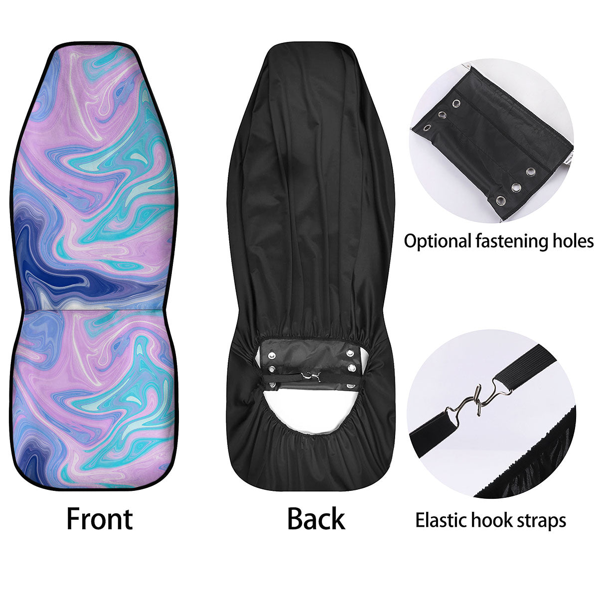 Acid Melt Blue And Pink Print Car Seat Covers-grizzshop