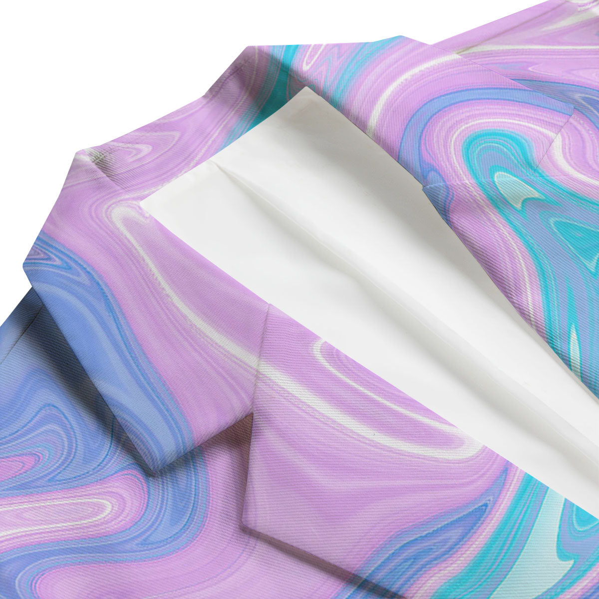 Acid Melt Blue And Pink Print Men's Blazer-grizzshop