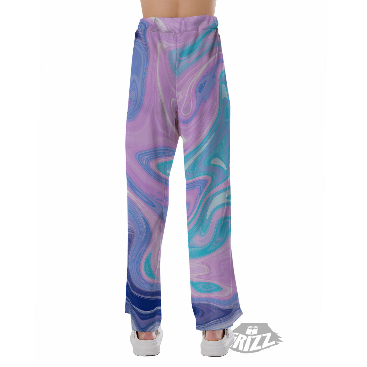 Acid Melt Blue And Pink Print Pajama Pants-grizzshop