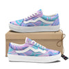 Acid Melt Blue And Pink Print Skate Shoes-grizzshop